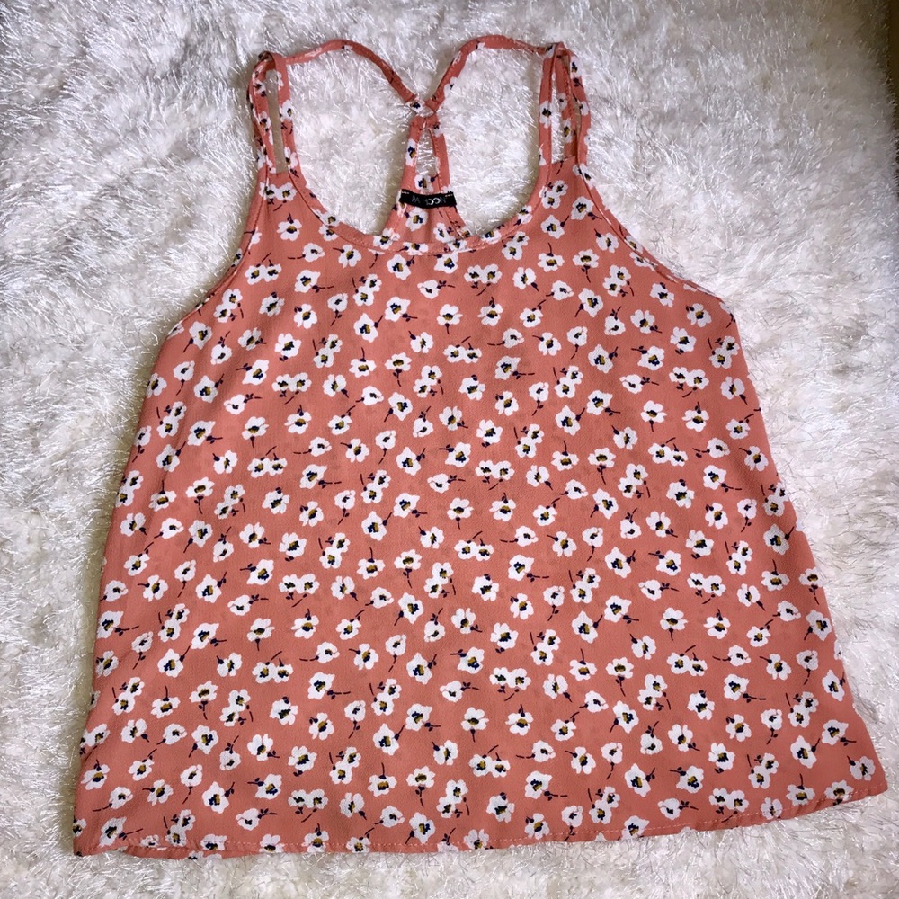 Orange Flowered Top
